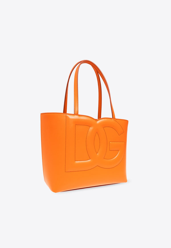 Dolce 
Gabbana Small DG Logo Leather Tote Bag Orange BB7337 AW576-80244