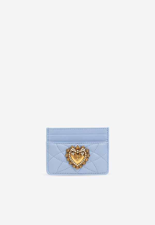 Dolce 
Gabbana Devotion Leather Cardholder Light Blue BI0330 AV967-80789