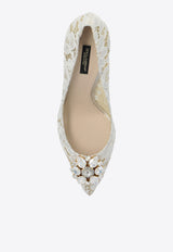 Dolce 
Gabbana Bellucci 90 Taormina Lace Pumps Cream CD0101 AL198-80005