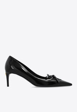 Dolce 
Gabbana Mun 60 Bow Appliqué Leather Pumps Black CD1855 A1037-80999