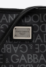 Dolce 
Gabbana Small Logo Jacquard Messenger Bag Black BM3025 AJ705-8B969