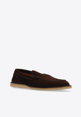 Dolce 
Gabbana Florio Ideal Suede Loafers Brown A50593 AS707-80081