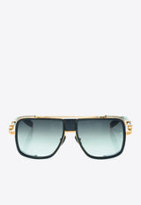 Balmain O.R Rectangular Sunglasses Gray BPS-104A-59 0-0