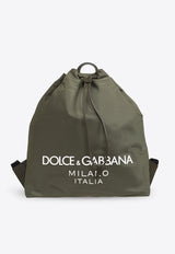 Dolce 
Gabbana DG Milano Logo Print Backpack Green BM2336 AG182-8N597