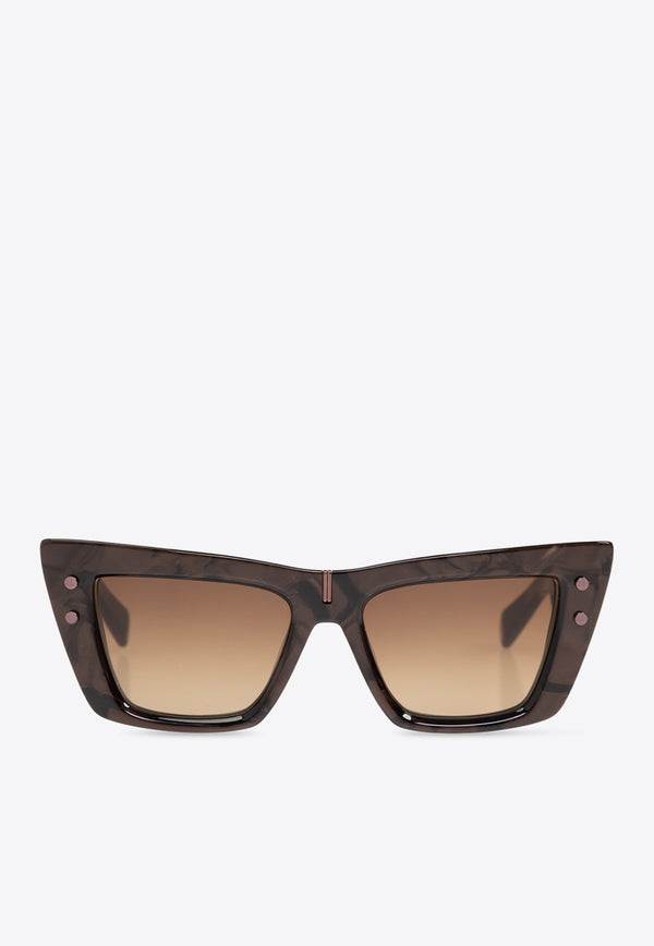 Balmain B-Eye Cat-Eye Sunglasses Brown BPS-156D-54 0-0