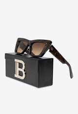 Balmain B-Eye Cat-Eye Sunglasses Brown BPS-156D-54 0-0