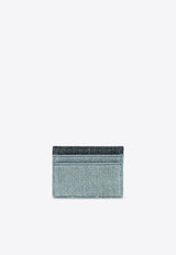 Dolce 
Gabbana Logo Plaque Patchwork Denim Cardholder Blue BI0330 A9U75-80650