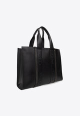 Chloé Large Woody Leather Tote Bag Black CHC22WS382 I60-001