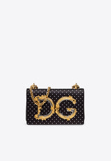 Dolce 
Gabbana Medium DG Girls Polka Dot Shoulder Bag Black BB6498 AV885-HN56W