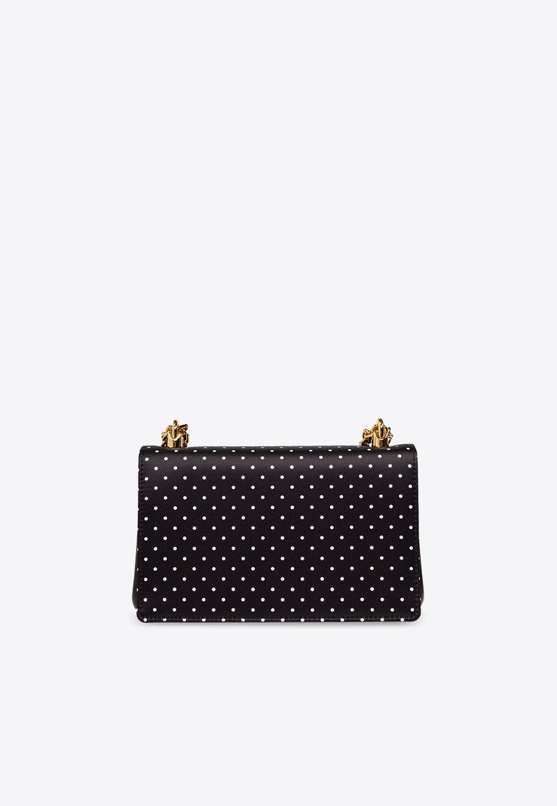 Dolce 
Gabbana Medium DG Girls Polka Dot Shoulder Bag Black BB6498 AV885-HN56W