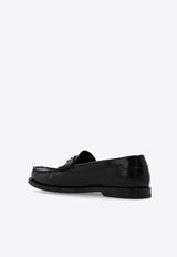 Dolce 
Gabbana DG Logo Brushed Leather Loafers Black CM0074 AQ237-80999