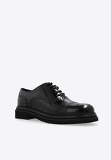 Dolce 
Gabbana Day Classic Brushed Leather Brogue Shoes Black CN0101 A1203-80999