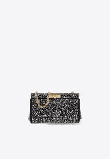 Dolce 
Gabbana Small Marlene Rhinestone Embellished Shoulder Bag Black BB7635 A5694-8D822