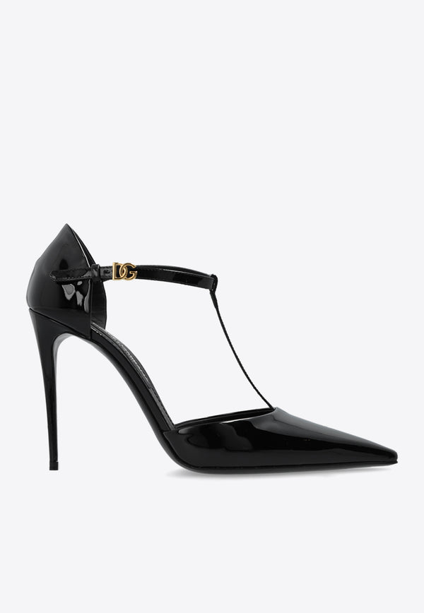 Dolce 
Gabbana Mun 105 T-bar Pumps in Patent Leather Black CD1883 A1471-80999