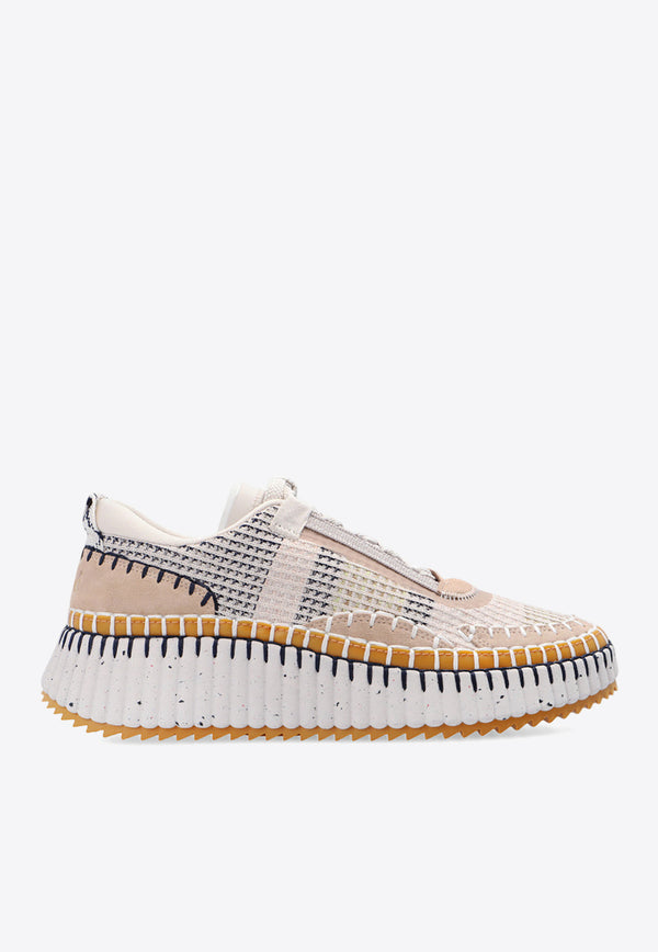 Chloé Nama Lace-Up Sneakers Beige CHC22S579 Y0-268