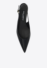 Dolce 
Gabbana Lollo 35 Patent Leather Slingback Pumps Black CG0701 A1471-80999