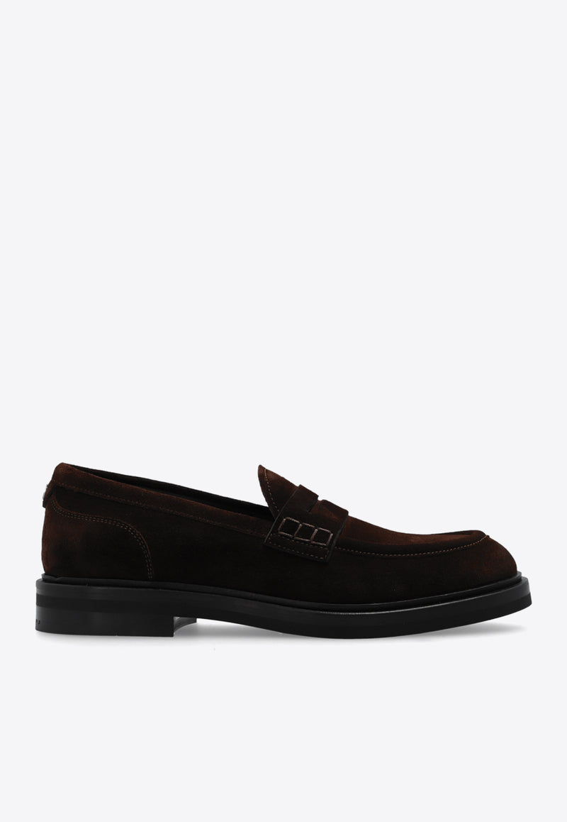 Dolce 
Gabbana Suede Penny Loafers Brown CM0078 AS915-80081