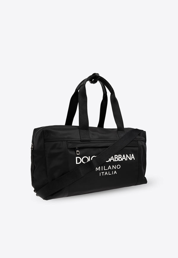 Dolce 
Gabbana DG Milano Logo Duffel Bag Black BM2335 AG182-8B956