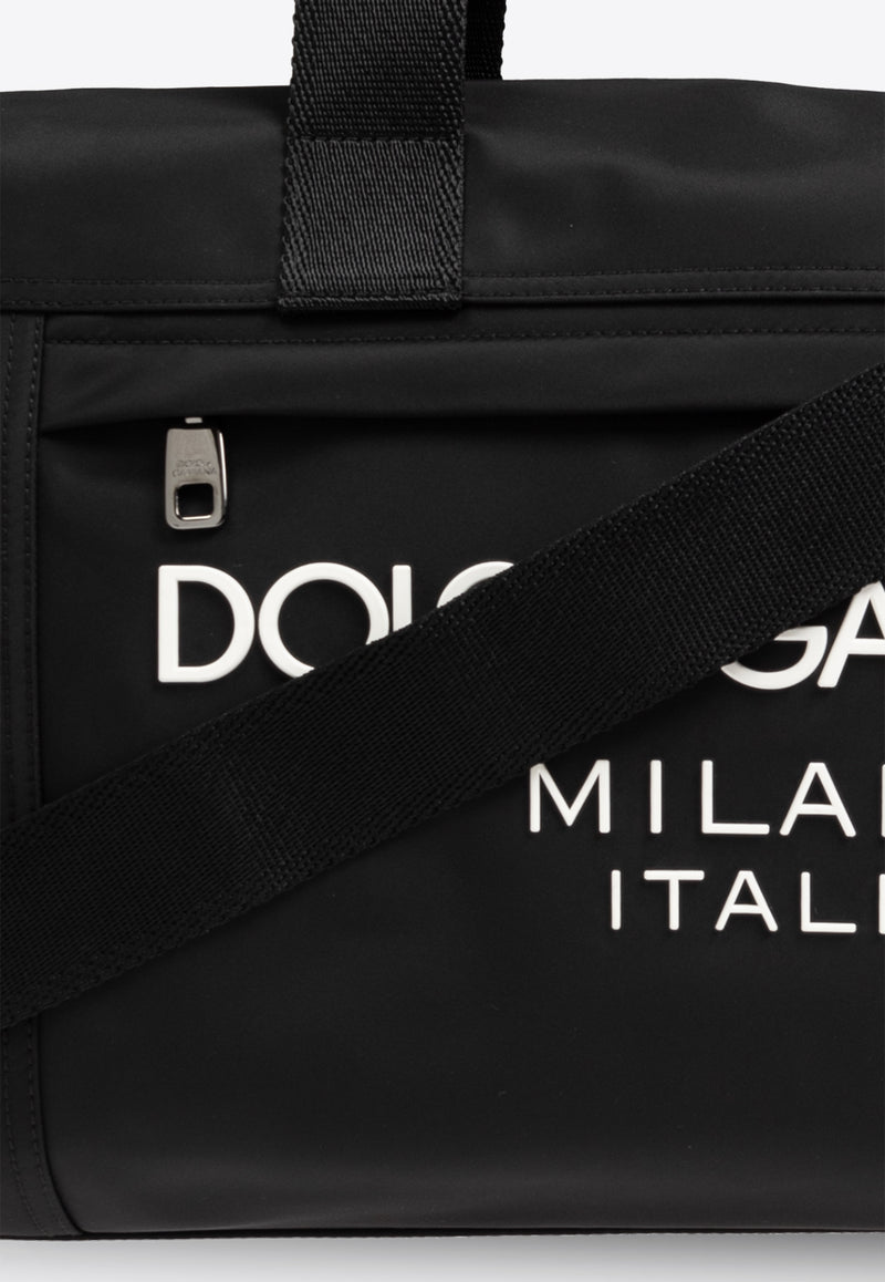 Dolce 
Gabbana DG Milano Logo Duffel Bag Black BM2335 AG182-8B956