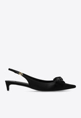 Dolce 
Gabbana Mun 30 Slingback Satin Pumps Black CG0843 A3I64-8B956