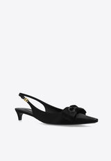 Dolce 
Gabbana Mun 30 Slingback Satin Pumps Black CG0843 A3I64-8B956