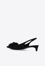 Dolce 
Gabbana Mun 30 Slingback Satin Pumps Black CG0843 A3I64-8B956