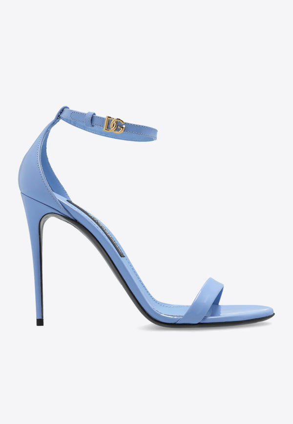 Dolce 
Gabbana Keira 105 Polished Leather Sandals  Light Blue CR1717 A1037-80789