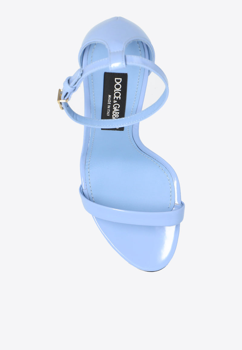 Dolce 
Gabbana Keira 105 Polished Leather Sandals  Light Blue CR1717 A1037-80789