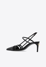 Dolce 
Gabbana Lollo 60 Patent Leather Slingback Pumps Black CG0749 A1471-80999