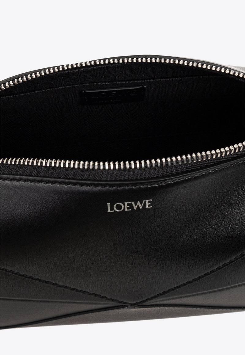 Loewe Puzzle Fold Pouch Bag Black C510WBPX01 0-BLACK