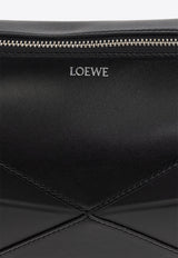 Loewe Puzzle Fold Pouch Bag Black C510WBPX01 0-BLACK