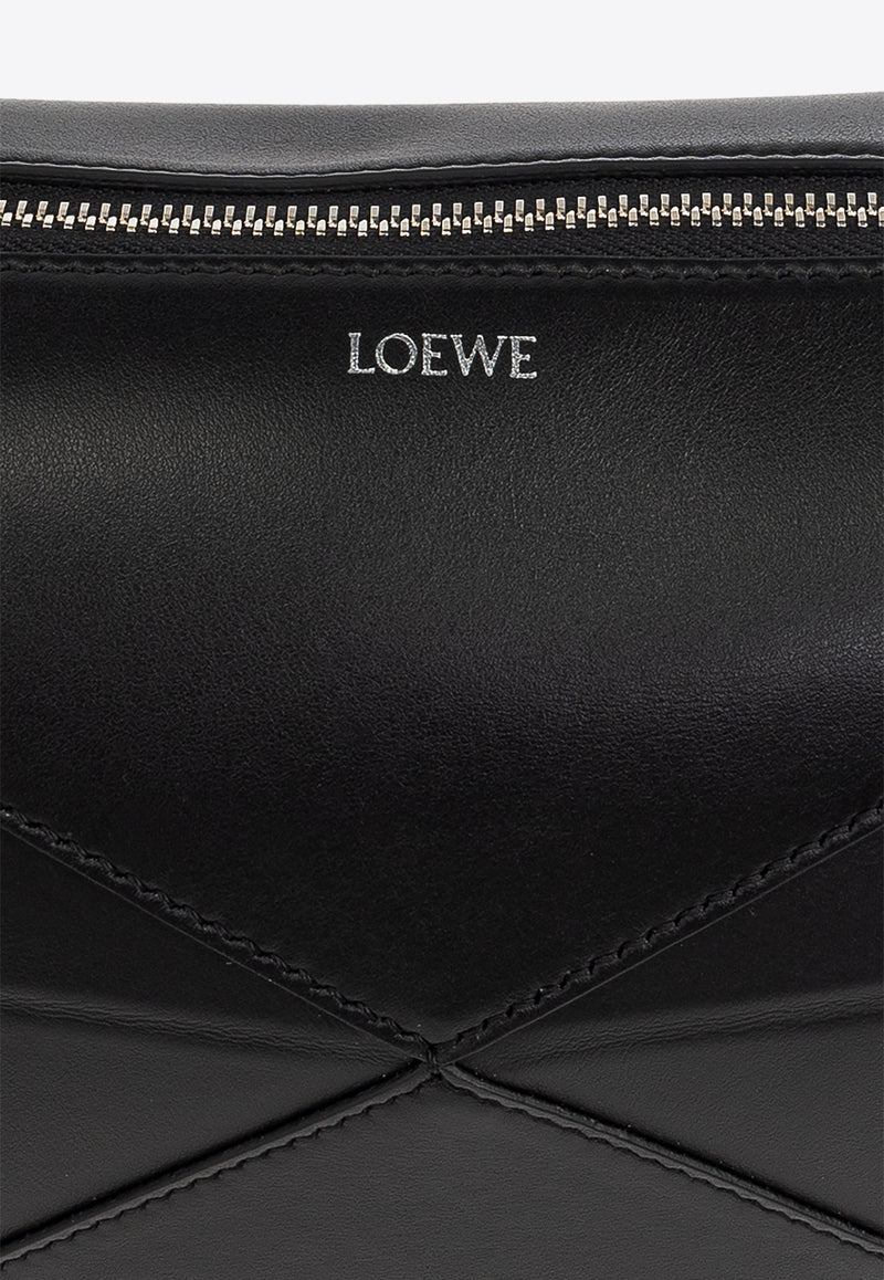 Loewe Puzzle Fold Pouch Bag Black C510WBPX01 0-BLACK