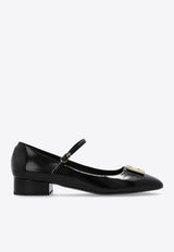 Dolce 
Gabbana Jackie 30 Mary-Jane Pumps in Polished Leather Black CD1814 A1037-80999