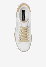 Dolce 
Gabbana Portofino Low-Top Leather Sneakers White CS2277 A9U73-8Z151