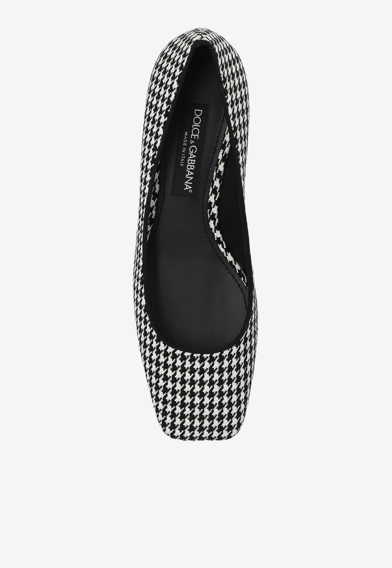 Dolce 
Gabbana Jacky 30 Houndstooth Pumps Black CD1873 A9V05-89697