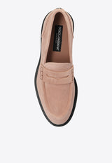 Dolce 
Gabbana Suede Penny Loafers Pink CM0078 AS915-8H424