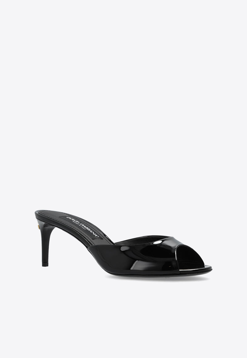 Dolce 
Gabbana Keira 60 Patent Leather Mules Black CR1757 A1471-80999