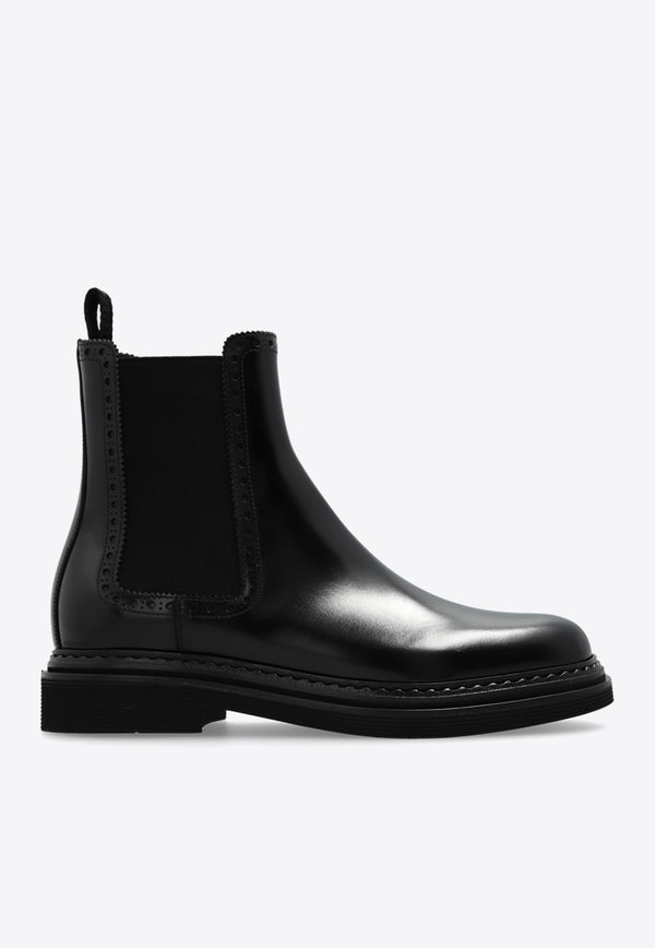 Dolce 
Gabbana Leather Chelsea Ankle Boots Black CT1049 A1203-80999