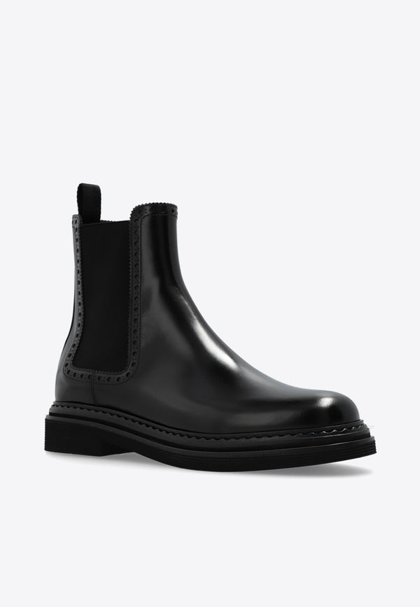 Dolce 
Gabbana Leather Chelsea Ankle Boots Black CT1049 A1203-80999