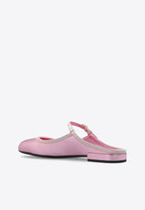 Dolce 
Gabbana Nappa Mordore Flat Mules Pink CI0174 A1016-8B404