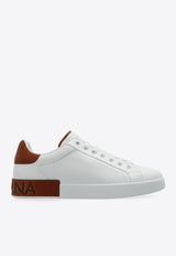 Dolce 
Gabbana Portofino Low-Top Leather Sneakers White CS2278 A9U73-8S537