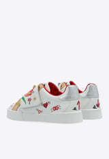 Dolce 
Gabbana Kids Baby Girls Tulip Print Leather Sneakers Multicolor DN0143 AV686-HWF57