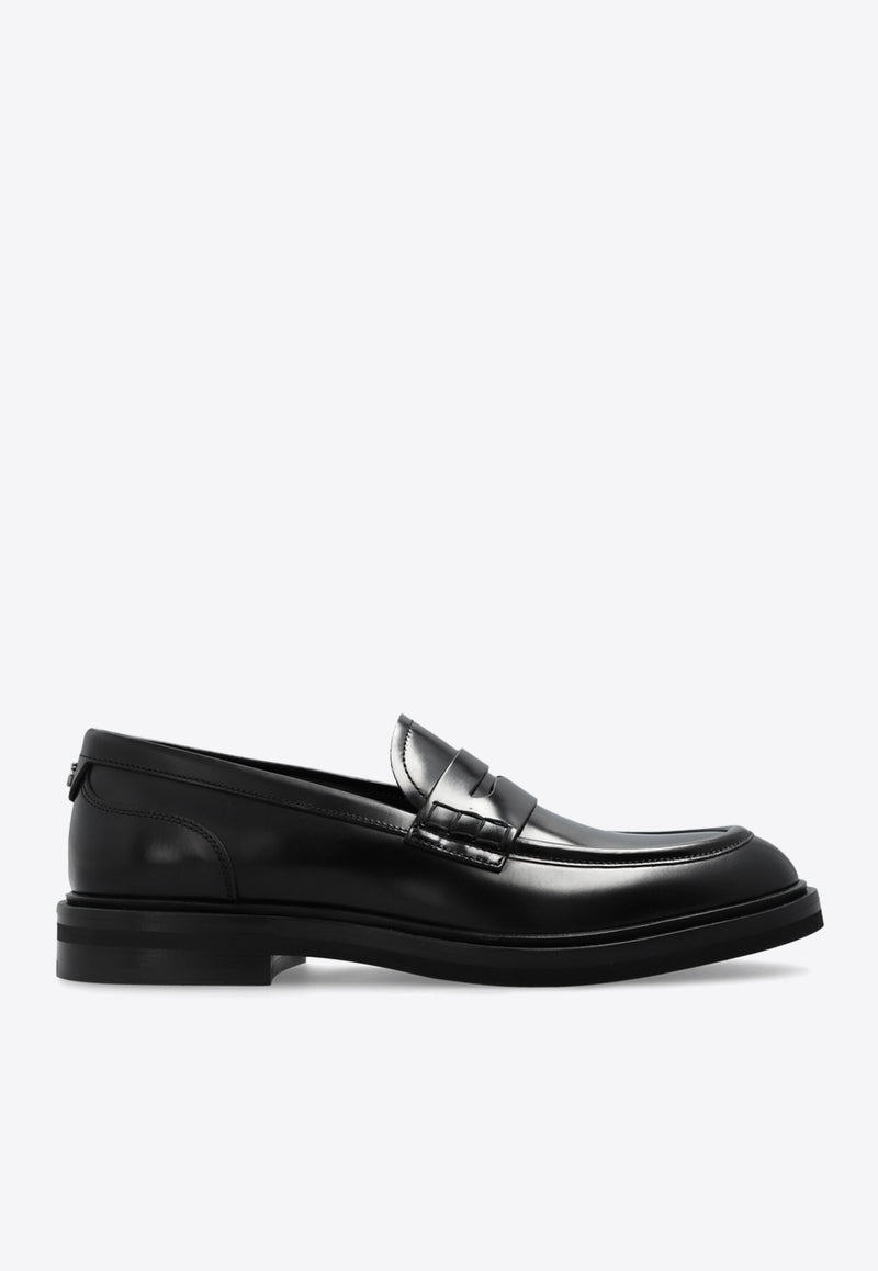 Dolce 
Gabbana Calf Leather Penny Loafers Black CM0078 A1203-80999