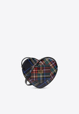 Dolce 
Gabbana Kids Girls Tartan Check Heart-Shaped Crossbody Bag Multicolor EB0248 AI412-HB5DP