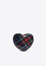 Dolce 
Gabbana Kids Girls Tartan Check Heart-Shaped Crossbody Bag Multicolor EB0248 AI412-HB5DP