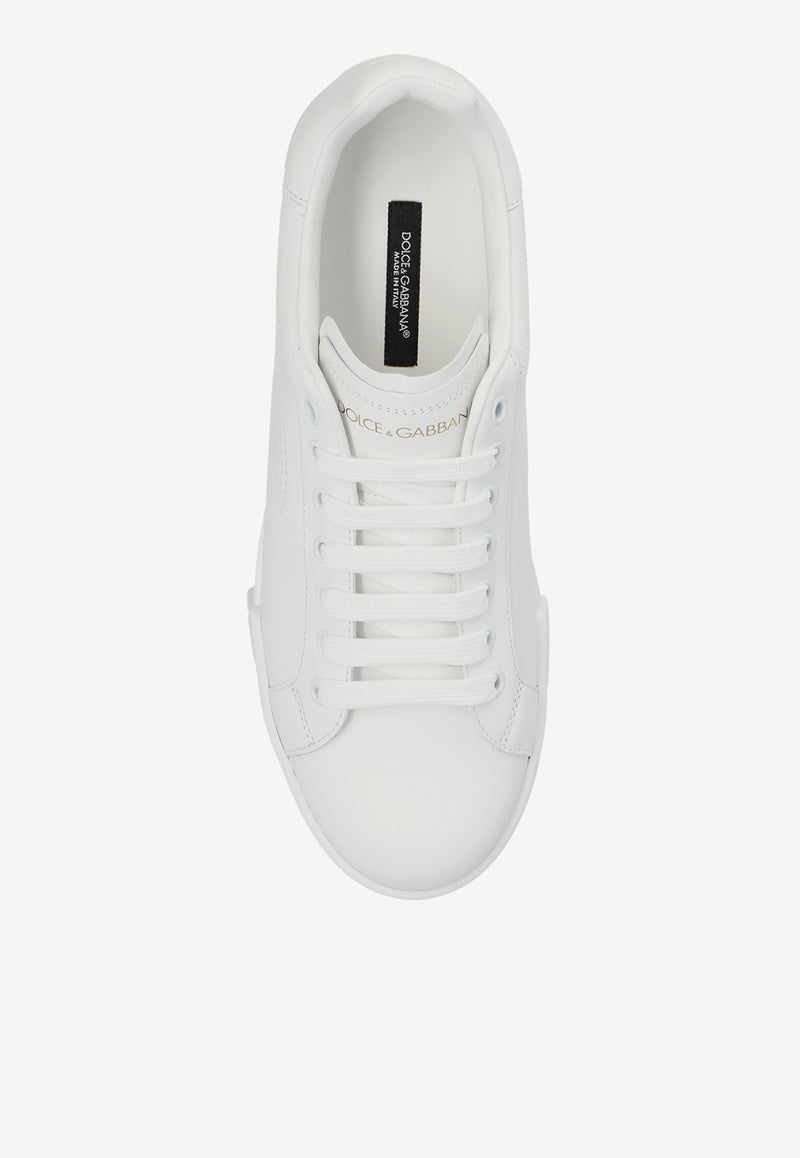 Dolce 
Gabbana Portofino Low-Top Leather Sneakers White CK2277 AV066-89642