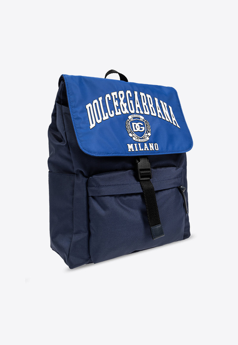 Dolce 
Gabbana Kids Boys Varsity Logo Backpack Navy EM0137 AU541-89717