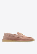 Dolce 
Gabbana DG Logo Suede Loafers Pink CP0182 AS707-8H424