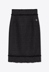 Dolce 
Gabbana DG Logo High-Waist Skirt Black F4CX3T GDCLW-N0000