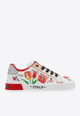 Dolce 
Gabbana Kids Girls Portofino Leather Sneakers Multicolor D11278 AB315-HWF57